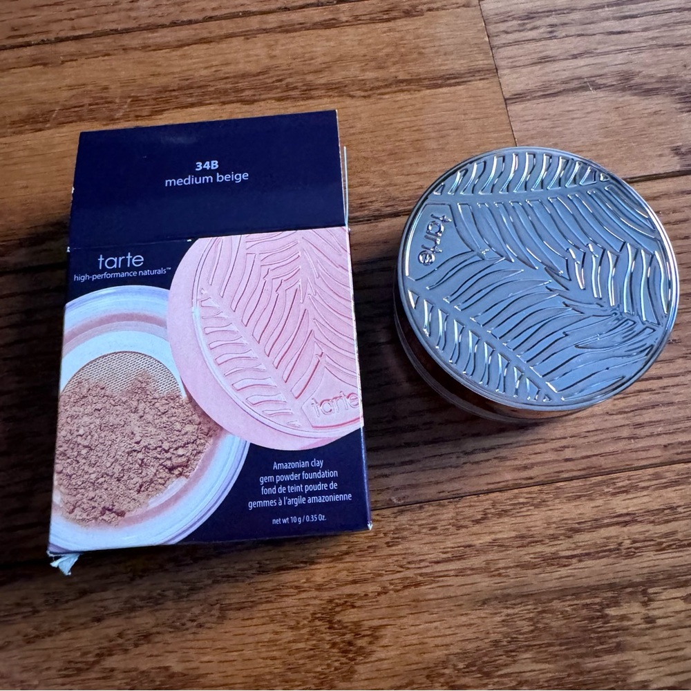 Tarte Amazonian Clay Gem Powder Foundation 34B Medium Beige NIB